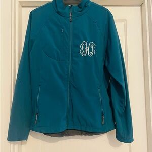 Teal Monogrammed Jacket